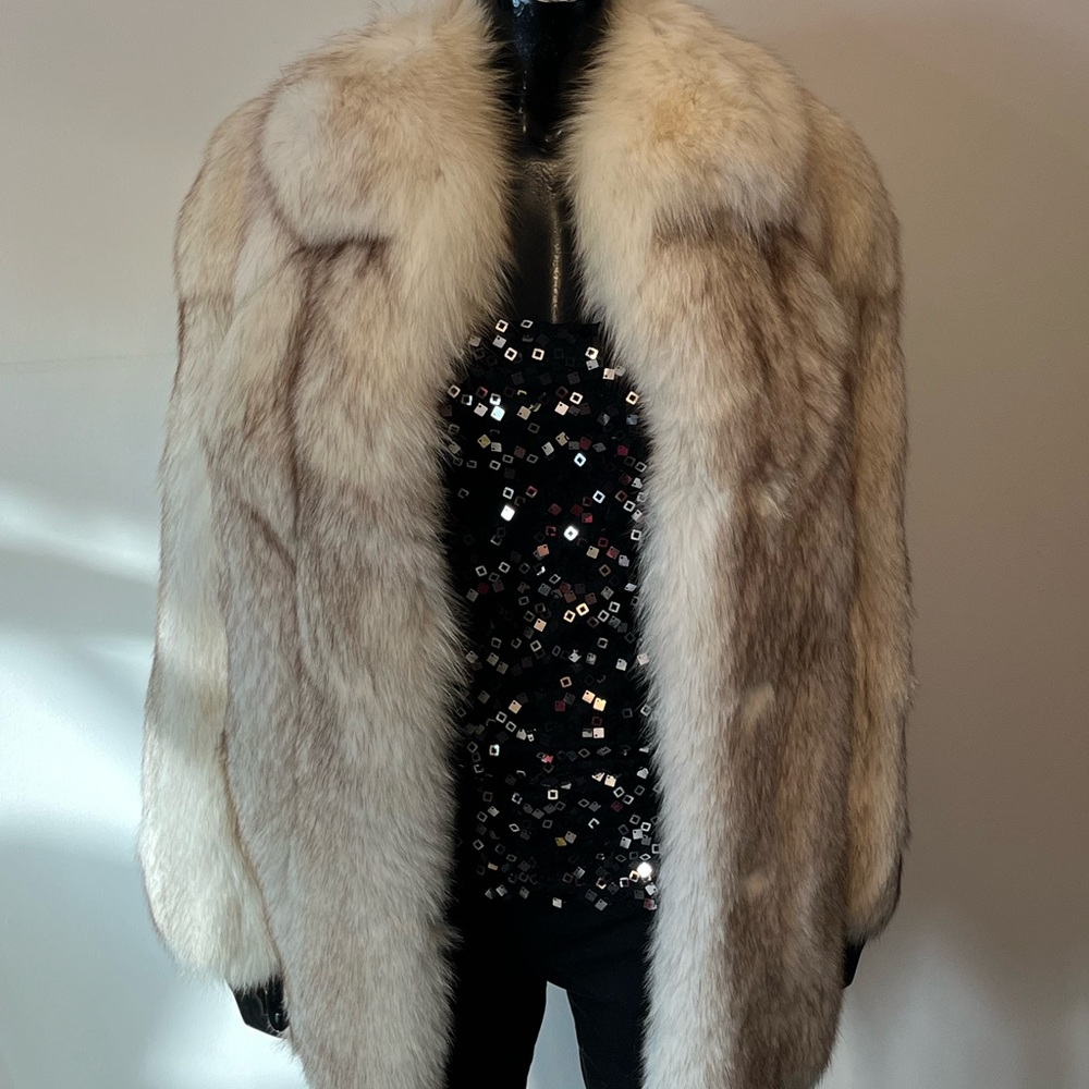 Vintage Silver Fox Fur Coat